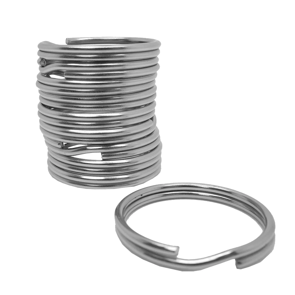 

10 Pieces Stainless Steel Key Rings Heavy Duty Split Rings for Scuba Diving