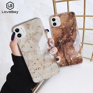 lovebay phone case for iphone 13 12 11 pro max 6 6s 7 8 plus x xr xs max 12 luxury bling gold foil marble glitter soft tpu cover free global shipping