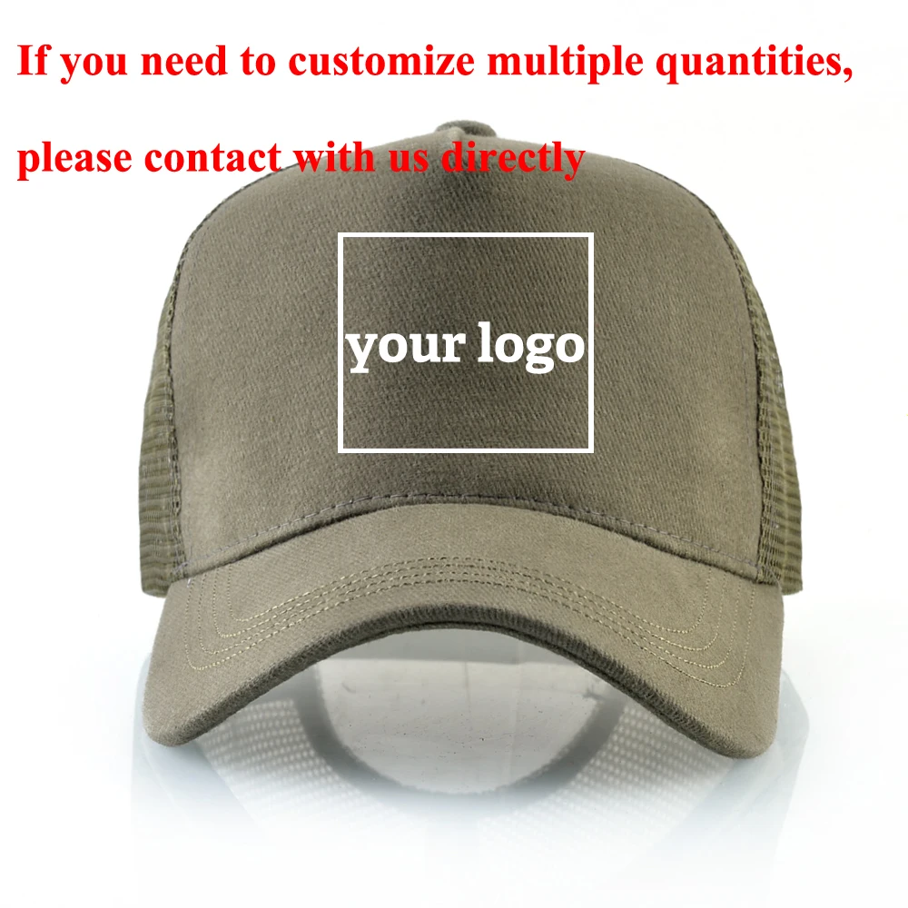 

Quick Custom Printing Logo Baseball Cap Men Women Summer Mesh Cap High Quality DIY 1PC Blank Customized Design Snapback Hats