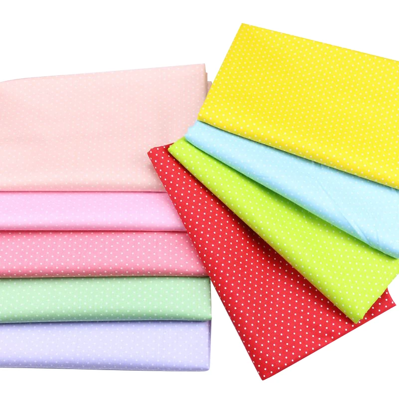 Маленькая детская саржевая хлопчатобумажная Лоскутная Ткань в горошек для