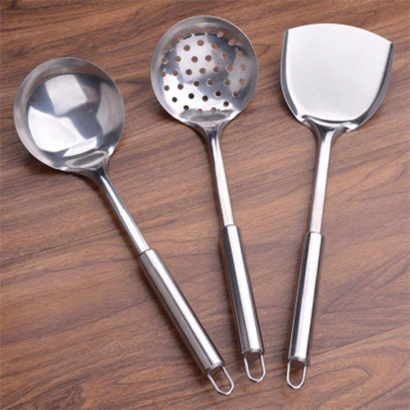 

Ladle Soup Scoop 1pcs Long Handle Stainless Steel Wok Spatula Strainer Spoon for Cooking Baking Home Kitchen Accessories