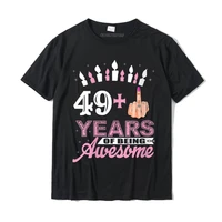 50th birthday idea i am 49 plus middle finger christmas t shirt unique cotton mens tops tees personalized brand t shirts