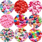 Бусины из полимерной глины, в форме сердца, 20-100 шт.