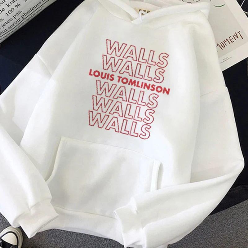 

Женская толстовка с капюшоном Louis Tomlinson, свитшот с надписью и графическим принтом, уличная одежда в стиле Харадзюку, Прямая поставка