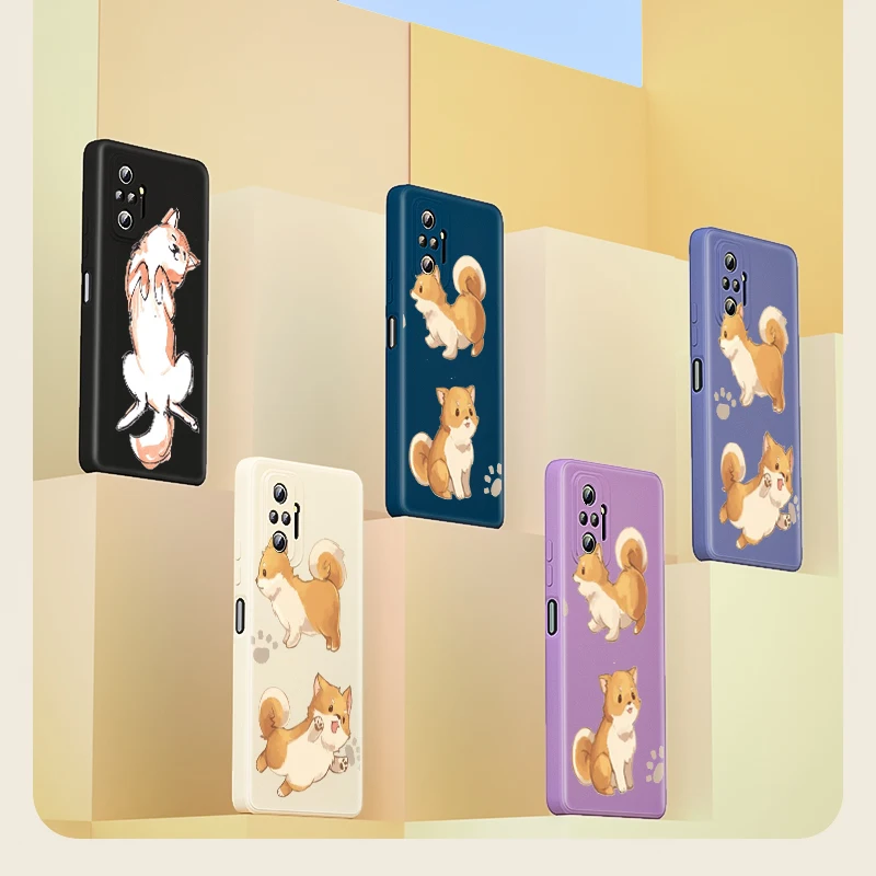 

Anime Little Cute Dog For Xiaomi Redmi 10X 9T 9C NFC 9A 8A 8 7 K40 Gaming Pro K30S Liquid Silicone Soft Cover Phone Case