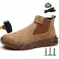 work shoes men special anti scalding safety shoes for electric welders men anti smashing and anti puncture high top men shoes