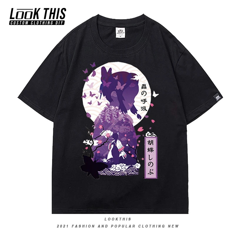 

Harajuku Cool Anime Demon Slayer Print Men T-shirt Summer T Shirt Short Sleeve Mens Streetwear Boy Teen Loose Oversized T-shirts