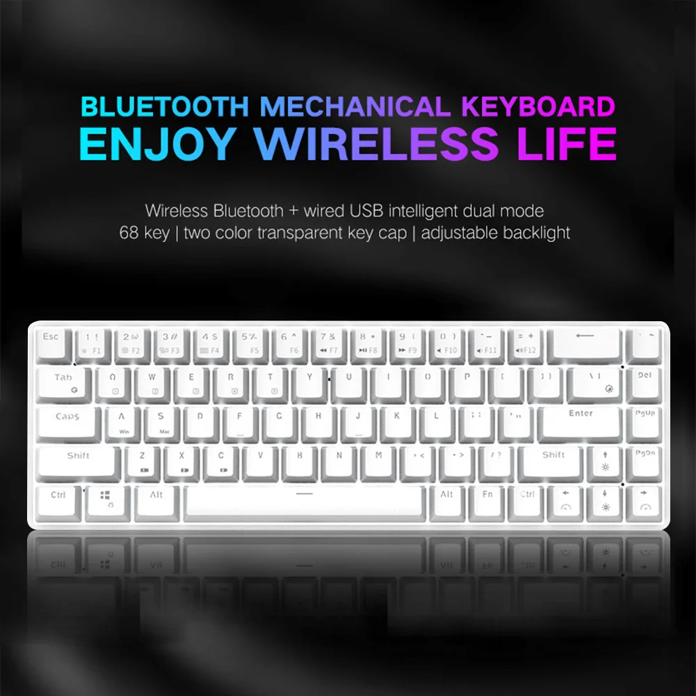 VODOOL RK855 RGB 68 Keys Wireless Gaming Mechanical Keyboard Blue Red Brown Switch For PC Laptop Office | Компьютеры и офис