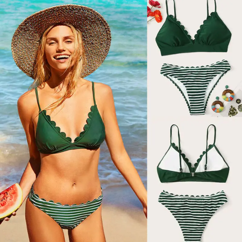 

Women Push Up Bikini Set Bra Padded Swimwear Bandage Lady Swimsuit Bathing Suit