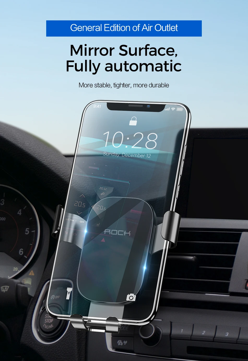 Автомобильный держатель для телефона ROCK Gravity для samsung huawei Xiaomi, складная универсальная подставка для мобильного телефона