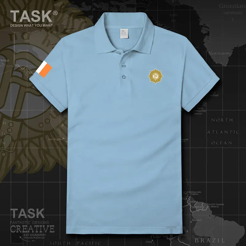 Мужская хлопковая приталенная рубашка поло с короткими рукавами|Поло| |