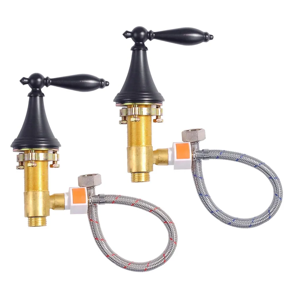 3 Широкий с отверстиями Ванная комната раковина римская Ванна Водопад кран для