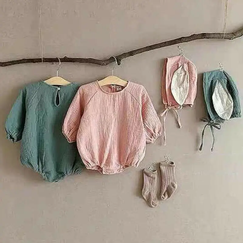 Комбинезон для новорожденных девочек 0 24 месяцев длинная шапка с заячьими ушами