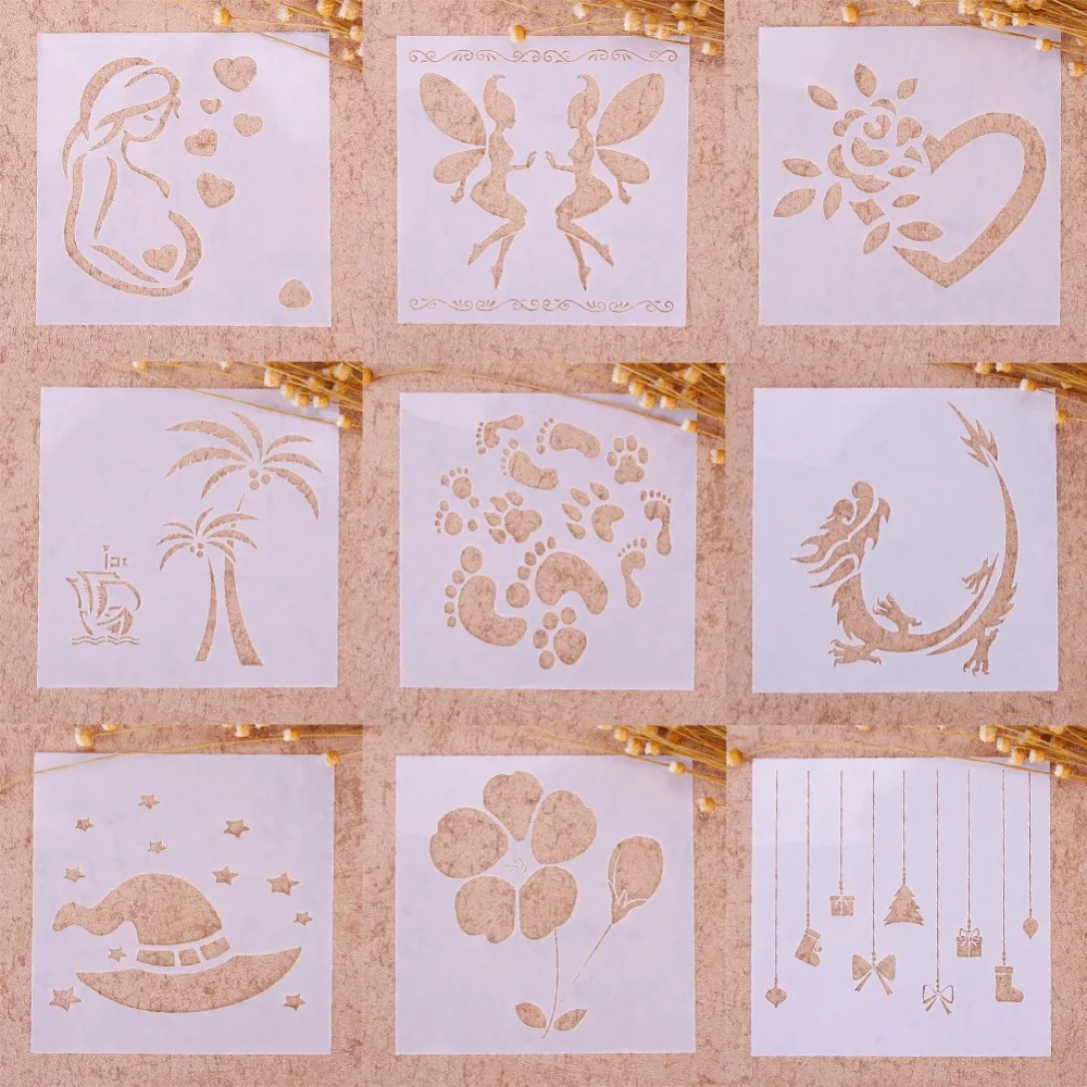 2 шт. горячая Распродажа практичный трафарет аэрограф Рисование Искусство DIY