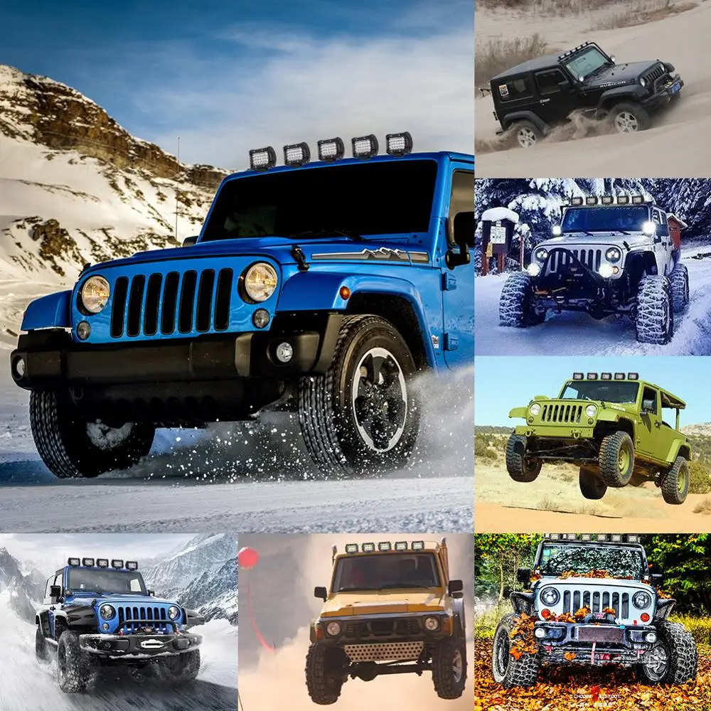 1 шт. 72 Вт круглый Водонепроницаемый точечная Светодиодная рабочая лампа луч