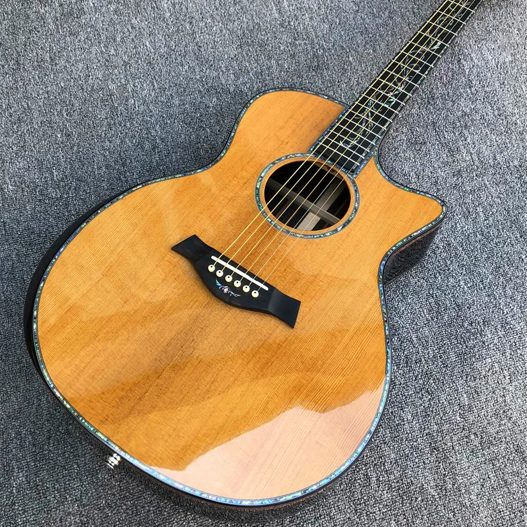 

Акустическая гитара, 41 дюйм, твердая ель Топ PS14, задняя и боковая гитара Cocobolo, настоящий эбеновый отпечаток пальца Chaylor, акустическая гитара