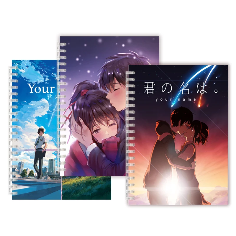 

Anime Your Name 2 Movie Manga Spiral Ring Notebook Poster Andrew Kimi No Na Wa Prints Love Silk Writing Pad Note Book Journal