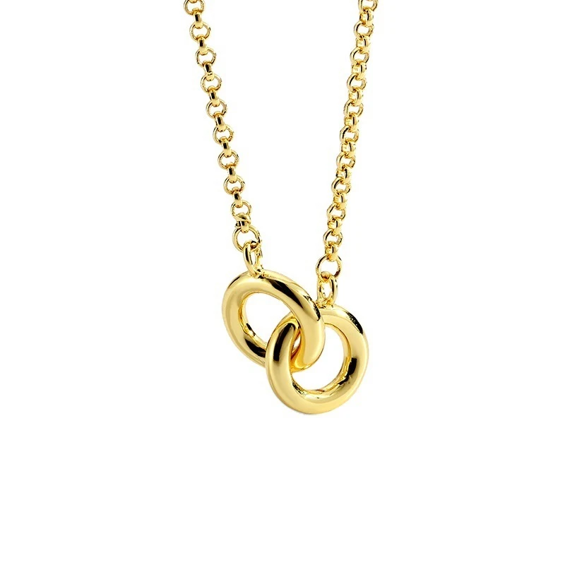 

TOSAKO New Necklace Gold Color Round Zircon Thin Women Sweater Chain Wedding Engagent