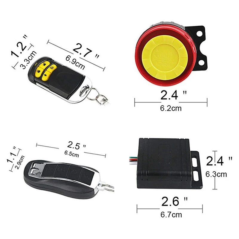 

12V Motorcycle Security Alarm and Anti-Theft System Remote Control One-Button Start for Bicycle Scooters Motorcycle