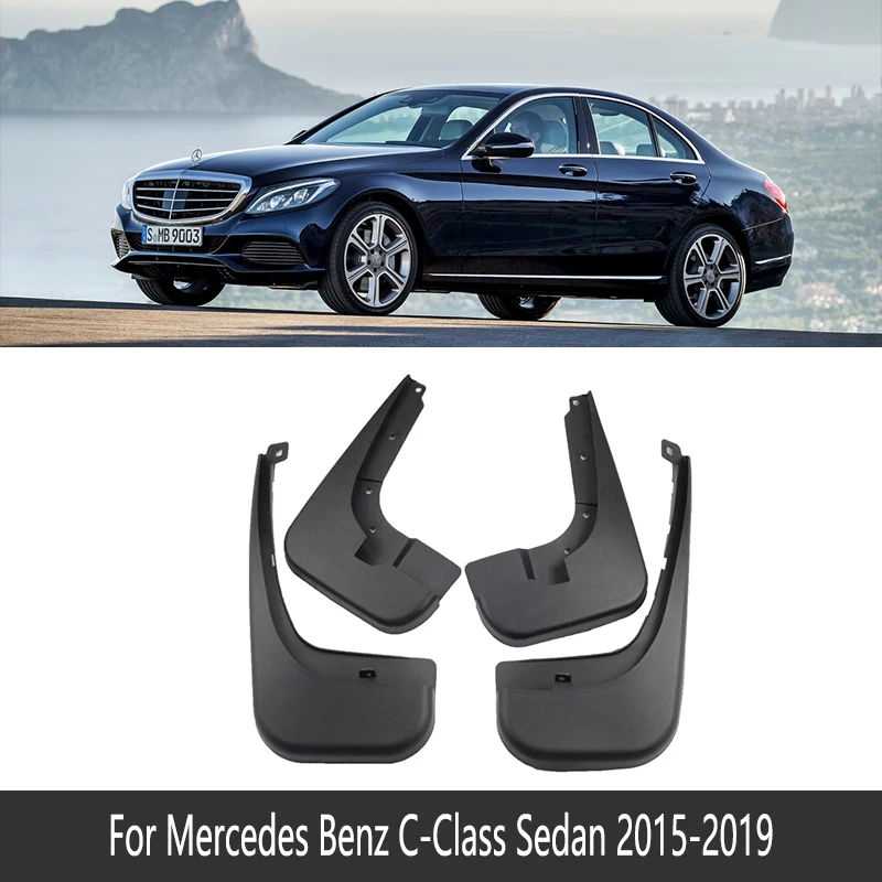 Standard 15-19 W205 Брызговик для Mercedes Benz C Class C-Class W204 W205 W 204 205 2008~ Брызговики брызговиков аксессуары для брызговиков 2010 - Название цвета: Standard 15-19 W205