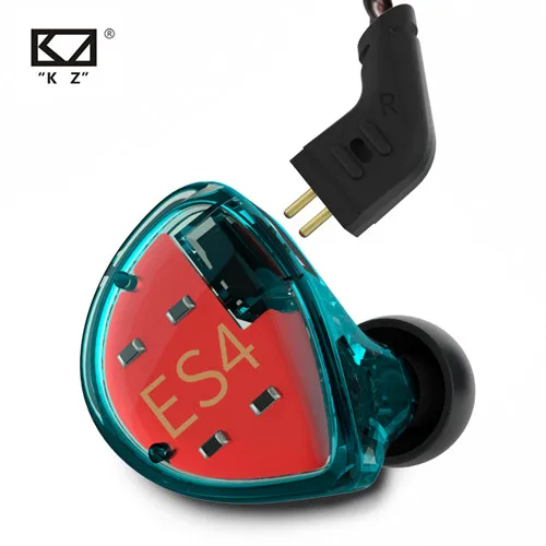 

KZ ES4 Earphones Hybrid technology Units 1DD+1BA Headset In Ear Monitors Earbuds HiFi Bass Noise Cancelling Headphones