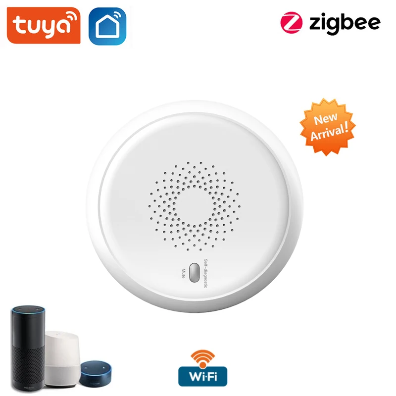 

Детектор дыма Tuya Zigbee, с приложением tuya