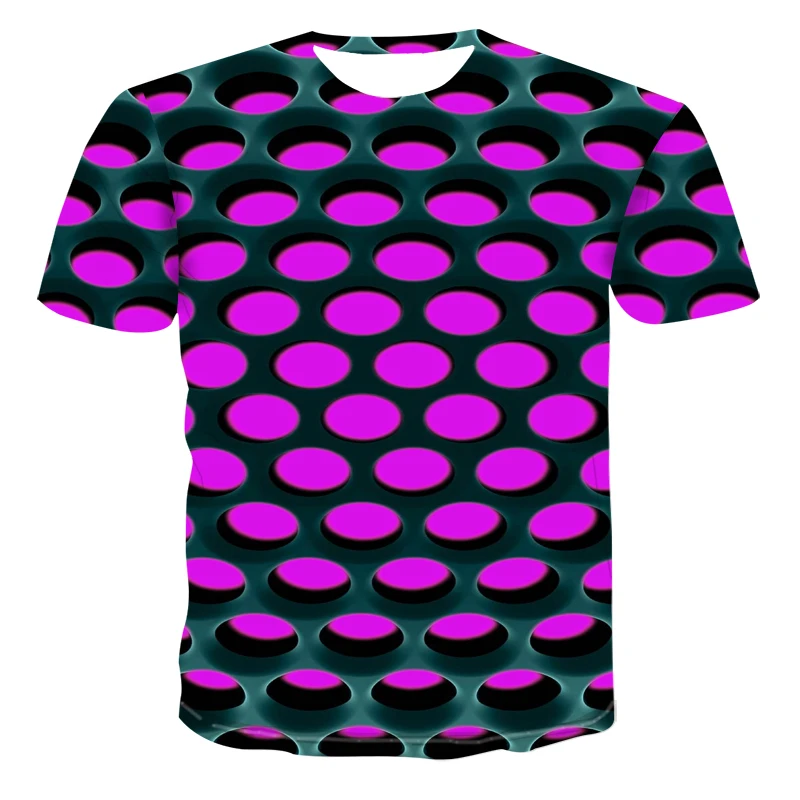 

2021 New Summer Men's Casual 3D Printing T-shirt Street Style Fashion Fun Swirl T-shirt Large Size O-neck Short-Sleeved T-shirt