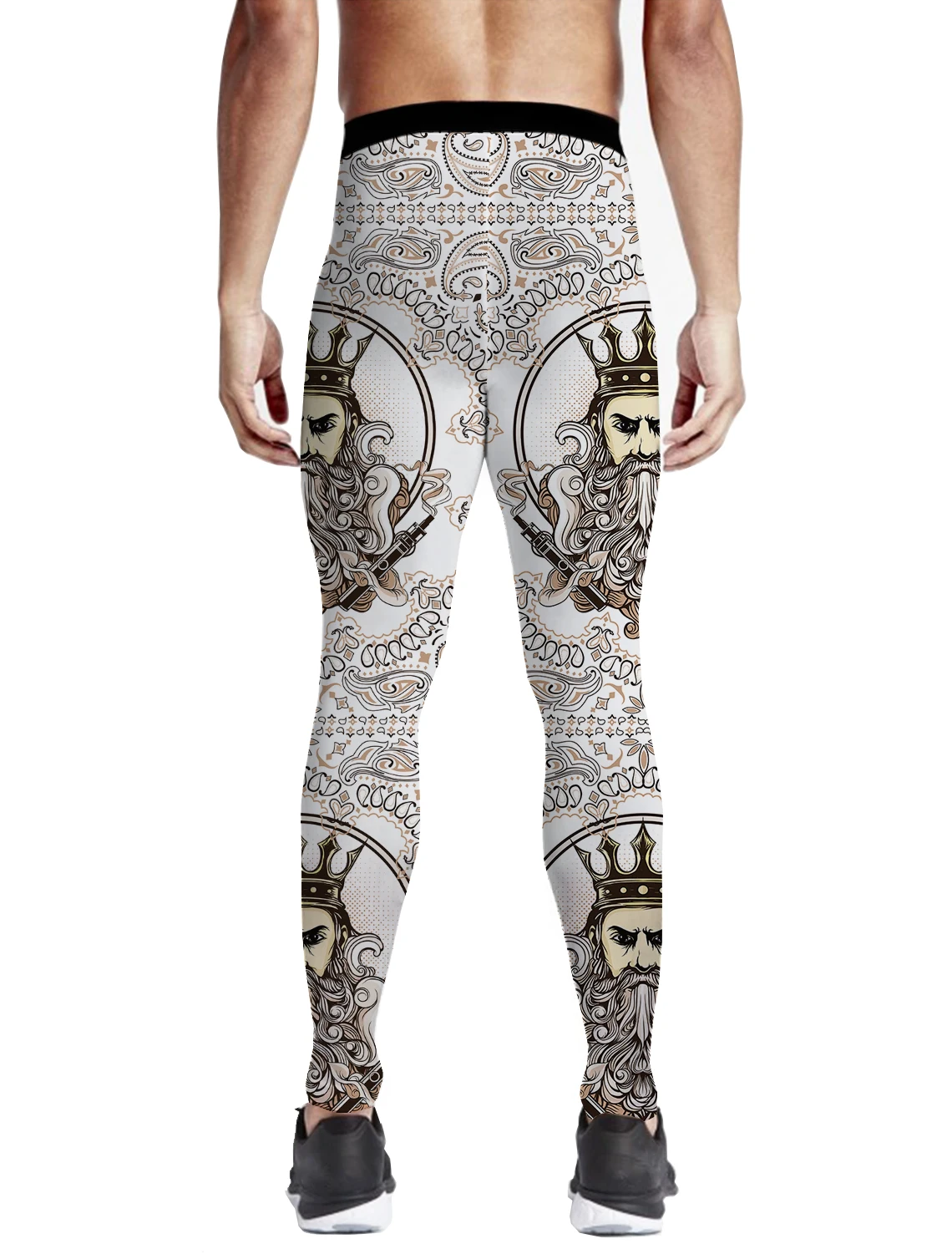 Игральные карты король Ретро Пейсли белые брюки мужские влагоотводящие не