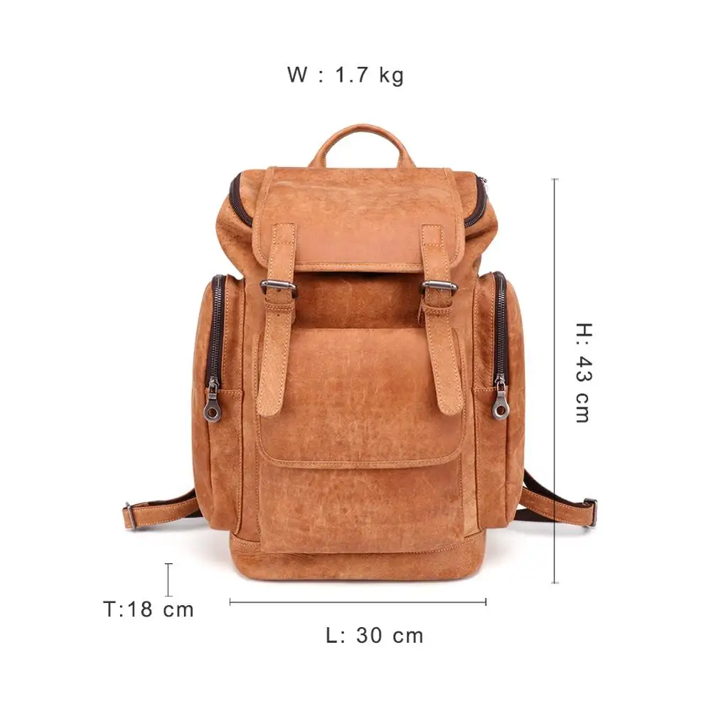 JOGUJOS повседневный рюкзак из натуральной кожи новый мужской воловьей 15 6 дюйма для