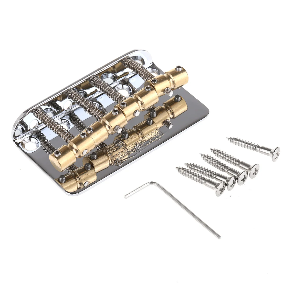 

Wilkinson WBBC Bass Bridge Brass Saddles for 4-String Precision Bass/ Jazz Bass, Chrome