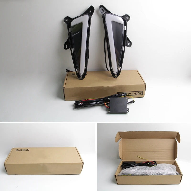 

2Pcs for Toyota 2018 CH-R Daytime Running Light Tri-Color LED Day Fog Light Daytime Running Light Modification