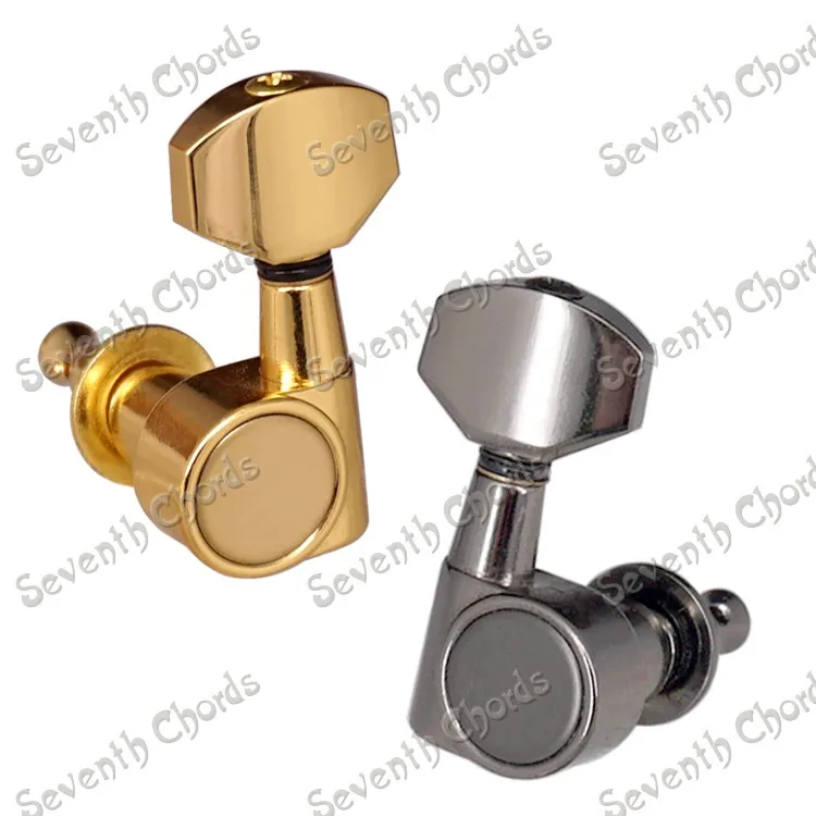 

A Set of 6 Pcs Gold No Need Mounting Screw Guitar Tuning Pegs Machine Heads - 6R & 6L & 3R3L for choose