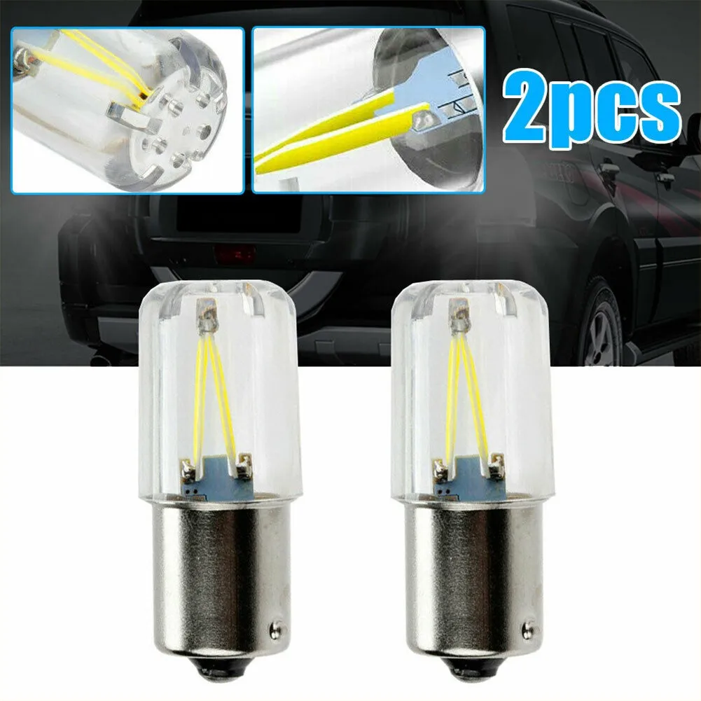 

2x White RV Trailer 1156 BA15S LED Interior Light Bulbs Tail Backup Reverse Bulbs Lamp Canbus DC 9V-18V For Pickup Wagon