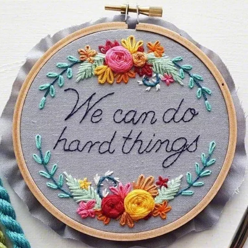 Простой дизайн 3D цветочным принтом в стиле сделай сам эскиз Набор для вышивки