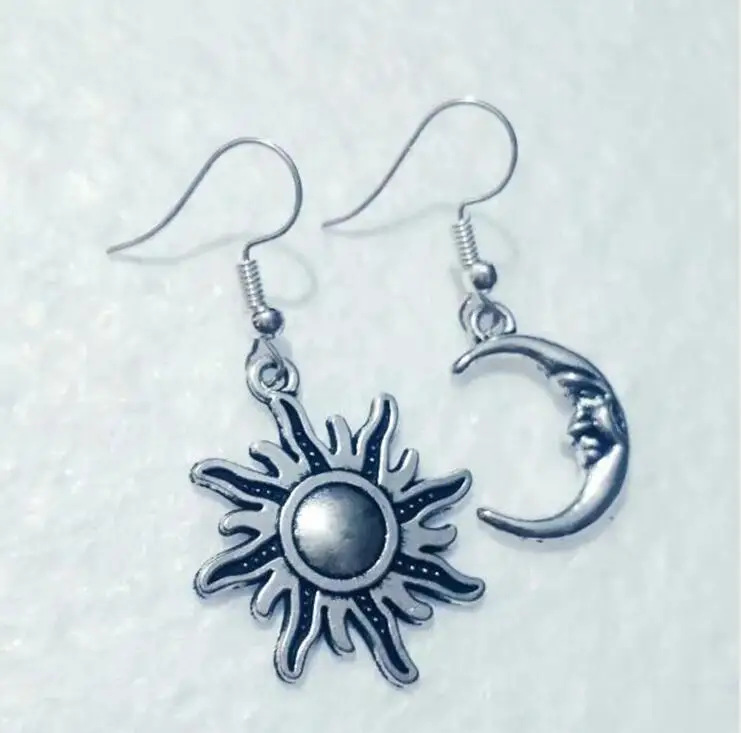 Серьги-подвески с полумесяцем/солнцем Луной/солнцем 1 пара | Украшения и