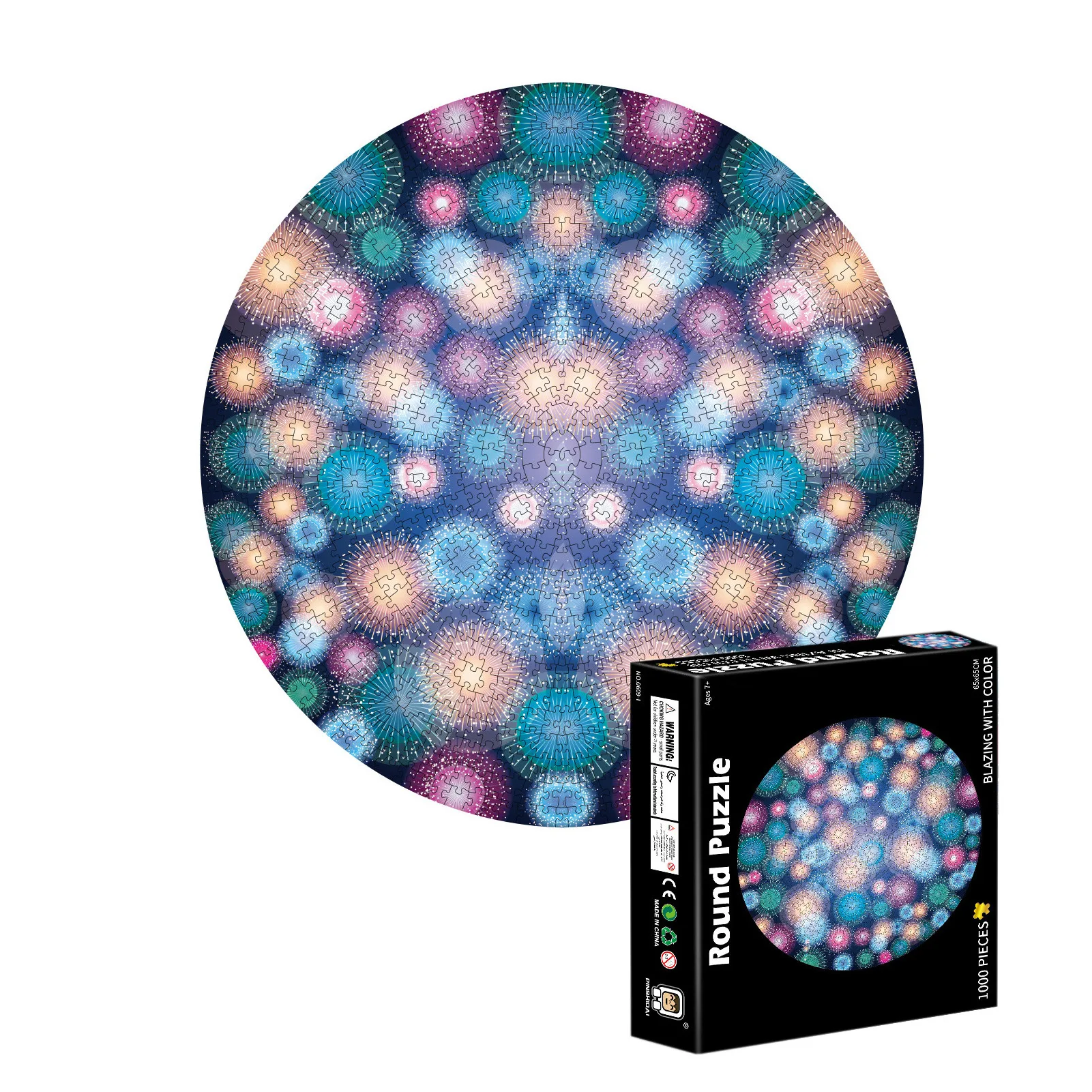 

Jigsaw Puzzles 1000 Piece Brain Teaser Dinosaur Round Puzzle Intellectual Games For Adults And Children