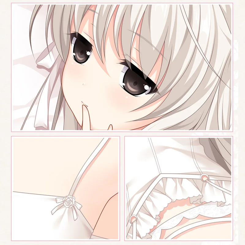 Наволочка для подушки с принтом аниме Yosuga No Sora двусторонняя длинная 160*50/35*55 см