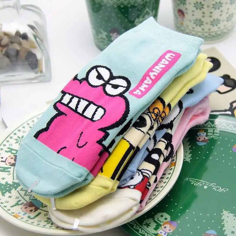 Носки для косплея 5 пары/компл. из аниме Shin -Chan носки взрослых и детей с мультяшным