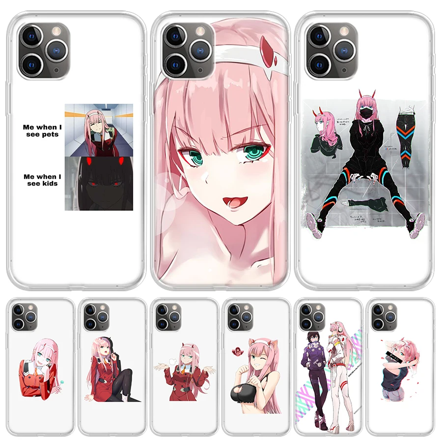 

Darling In The Franxx Anime Silicone Case Coque For iPhone 13 Pro Max 11 12 Pro XS MAX X XR 7 8 6 6S Plus SE 2020 Back Cover