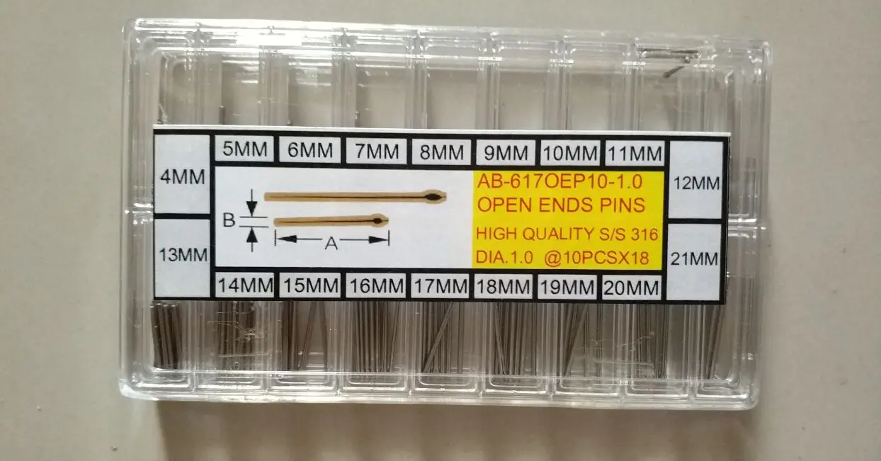 

180 шт., детали для часов, штифт из нержавеющей стали для ремешка часов, диаметр 0,8/0,9/1,0 мм