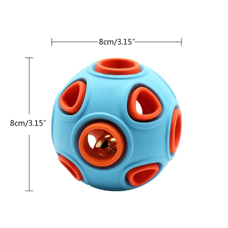 

Dog Chew Toys for Medium to Large Breed Bouncing Balls with Inner Bell Non-Toxic Rubber for Teeth Clean Relieve Boredom