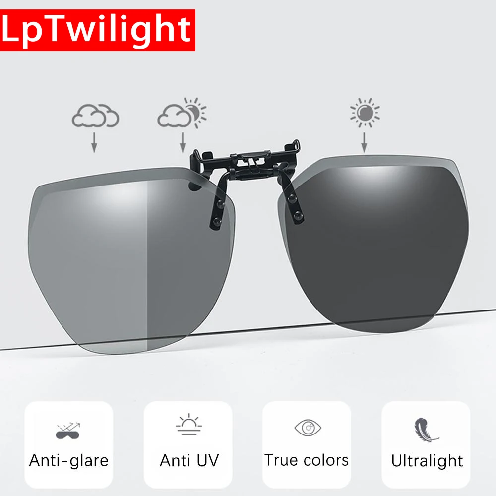 

Солнцезащитные очки LpTwi мужские фотохромные, поляризационные, с клипсой, ночного видения, брендовые дизайнерские