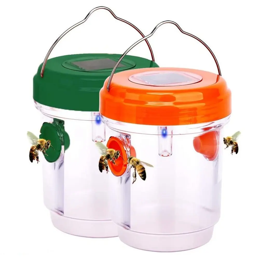 

2pcs Solar Energy Traps Wasp Fly Flies Insects Hanging Trap Outdoor Yard Nursery Fly Catcher Gardening Garden Accessories Jardin