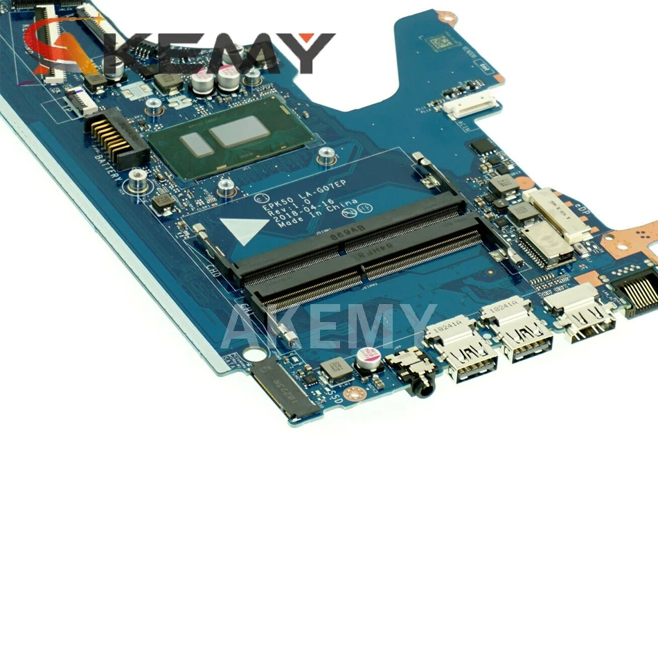 AKemy для For HP 15-DA материнская плата ноутбука с SR3LD/i3-7020u/CPU L20373-001 L20373-601 EPK50 Rev: 1 0 100%