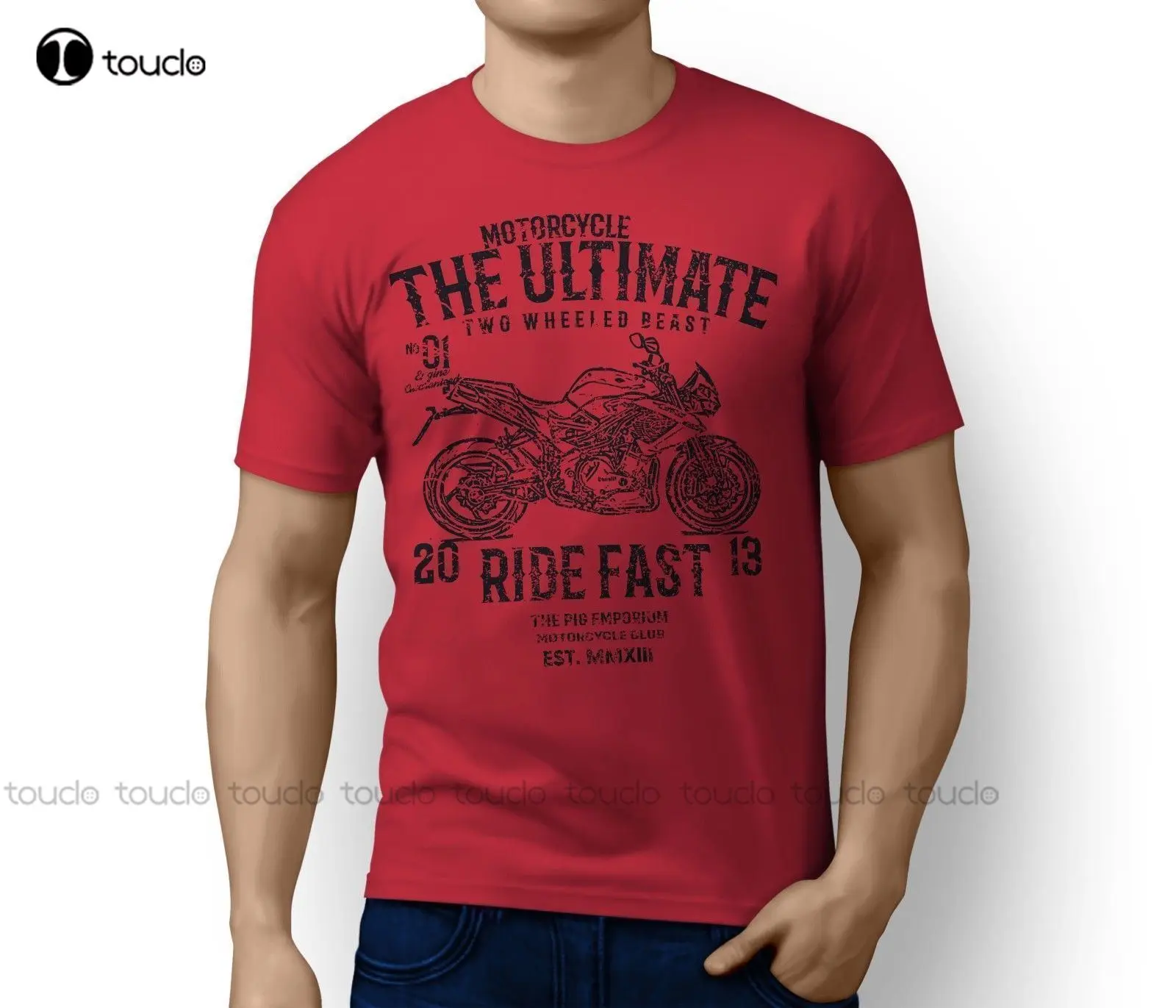 

100% Cotton Print Mens Summer O-Neck Ultimate Italian Motorbike Tornado Naked Tre 1130 Inspired Motorcycle Art T-Shirt Unisex