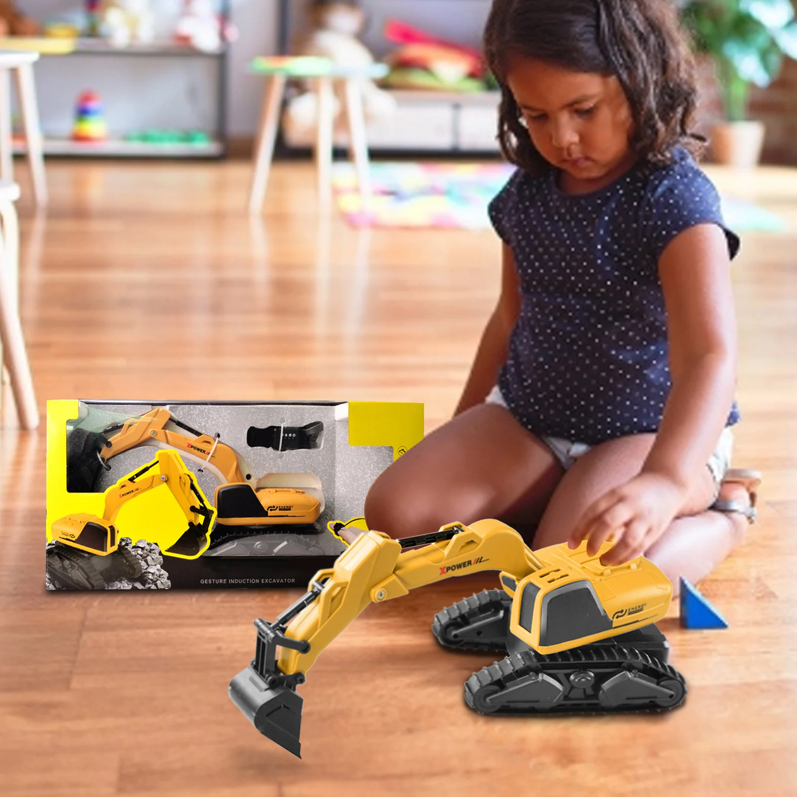 

Channel RC Excavator Toy RC Engineering Car Alloy And Plastic360 Rotatable Digger Toys Excavator RTR For Kids Christmas Gift