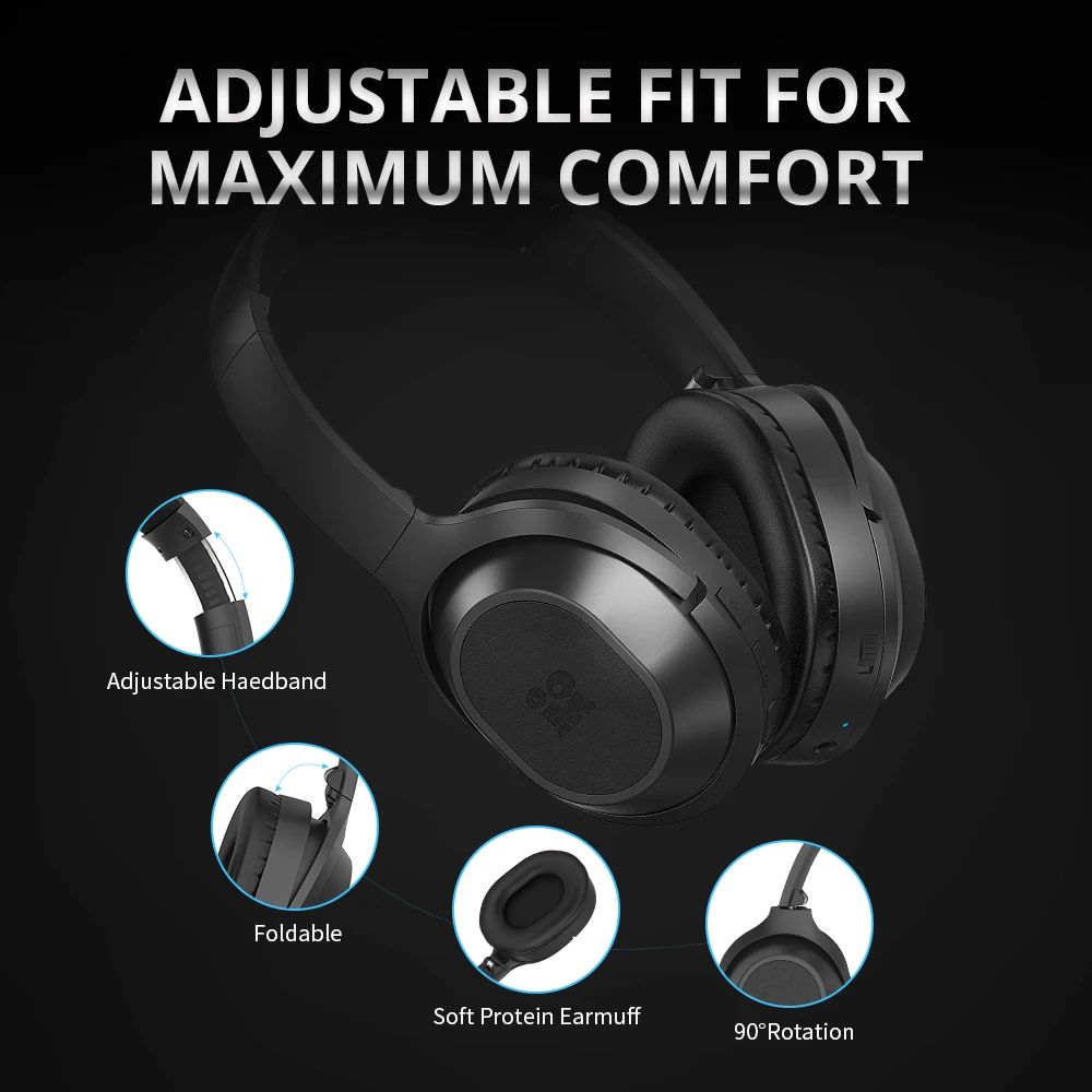 Langsdom BT25 Active шум шумоподавления наушники беспроводной Bluetooth гарнитура с микрофоном для телефонов ANC сумкой 38 H