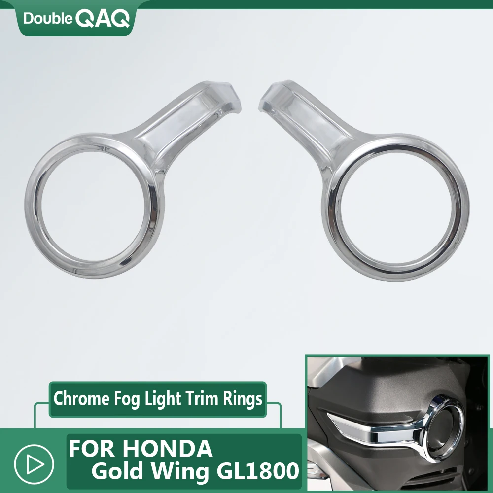 

Motorcycle Accessories Chrome Fog Light Trim Rings Case for HONDA Goldwing GL1800 2018 2019 2020