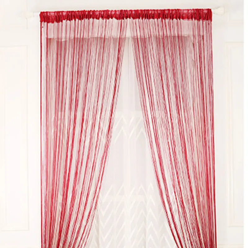 Однотонная штора-веревка 100 см * 200 кофейный серый белый черный классический