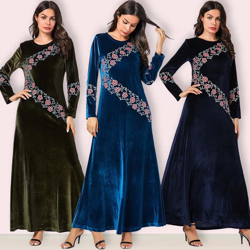 Элегантная вышивка, Женская хиджаб, платья, кардиган, кимоно, длинное платье, платья, Ближний Восток, Рамадан, ИД, исламский